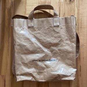 Comme does Garçons Shirt, PVC Kraft Paper Messenger Tote Bag